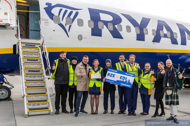 Ryanair uruchamia bezpośrednie loty Rzeszów–Jasionka - Edynburg