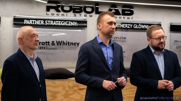 test Od lewej Tomasz Michalski, Łukasz Szuba i Michał Tabisz