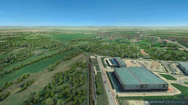 Wizualizacja przystanku osobowego Krosno Południowe. Fot. PLK Wizualizacja przystanku osobowego Krosno Południowe. Fot. PLK