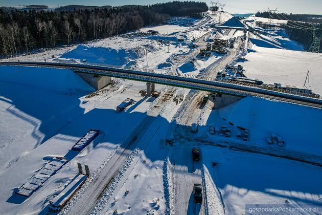 Budowa S19 na odcinku S19 Babica - Jawornik. Fot. GDDKiA