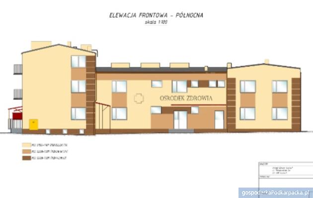 Przychodnia w Albigowej - wizualizacja stanu pod termomodernizacji. Fot. dokumentacja przetargowa