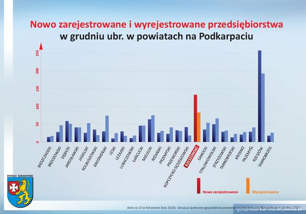 Podsumowanie roku 2025 w gospodarce powiatu rzeszowskiego