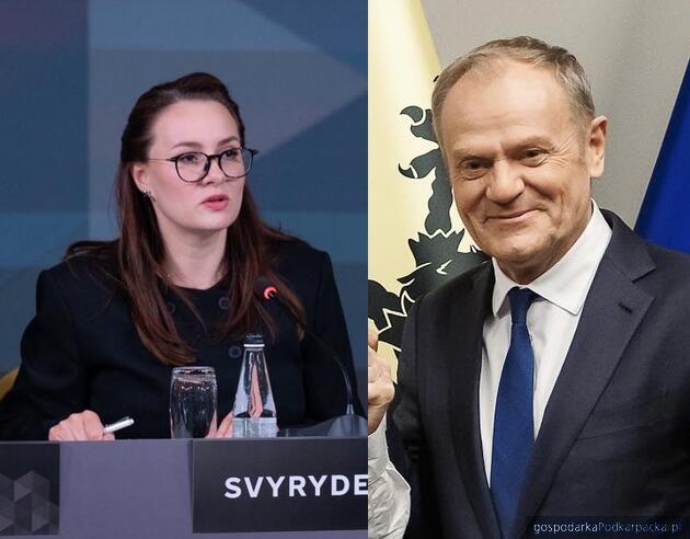 Julia Swyrydenko i Donald Tusk. Fot. Facebook