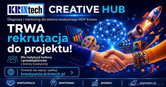Krintech Creative Hub &ndash; rekrutacja do projektu mentoringowego dla sektora kreatywnego