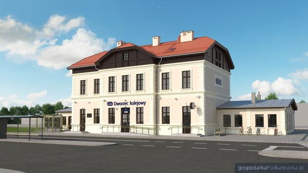 Wizualizacja dworca w Nisku po przebudowie mat. PKP SA