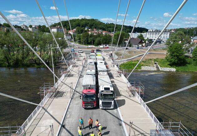 Nowy most w Sanoku przeszedł pr&oacute;by obciążeniowe 