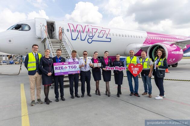 test Wizz Air uruchomił loty na trasie Rzeszów-Jasionka - Podgorica