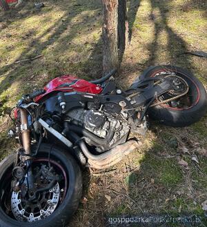 Śmiertelny wypadek motocykla w Grębowie