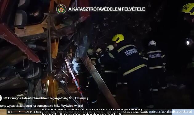 Wypadek pielgrzym&oacute;w na Węgrzech. Film z akcji ratunkowej