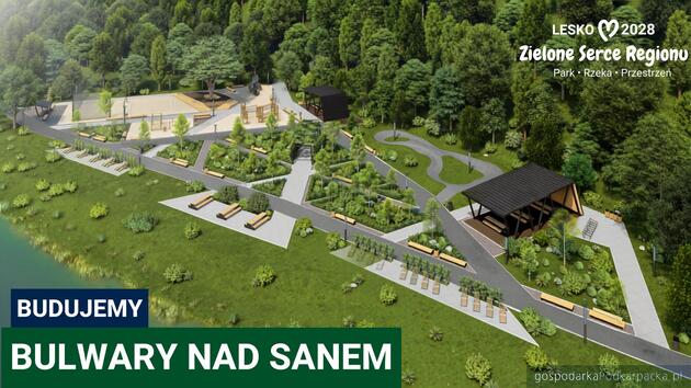 Lesko szuka wykonawcy II etapu budowy aktywnej strefy rekreacji nad Sanem